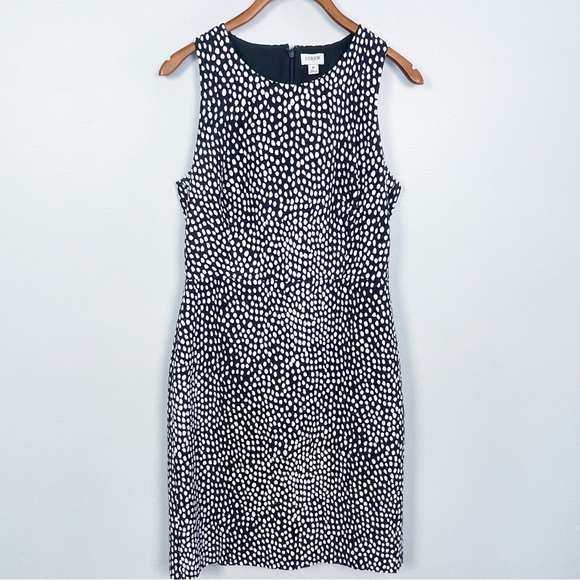 J.Crew Navy & White Printed Sheath Dress | Size 6 - Picture 2 of 7